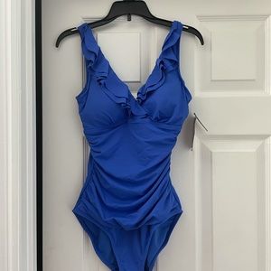 Lauren Ralph Lauren Tummy Controlled Underwire One Piece Swimsuit Size 4